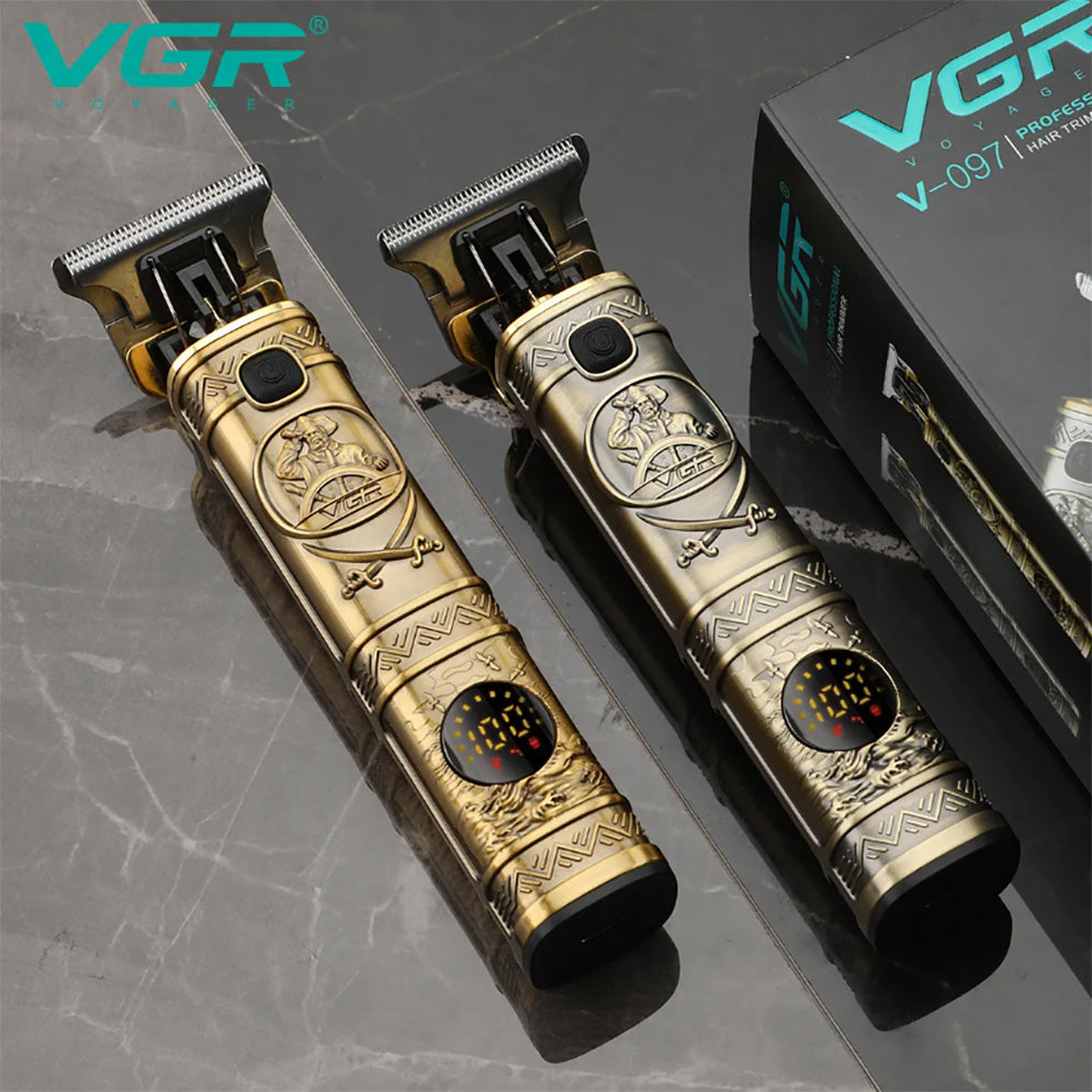 VGR V-097 Hair Clipper and Beard Trimmer with Digital Display for Men
