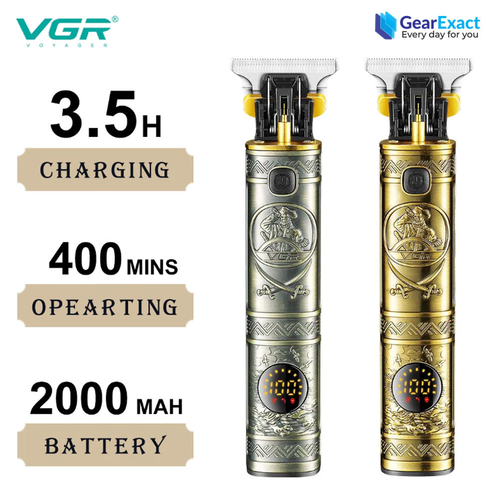 VGR V-097 Hair Clipper and Beard Trimmer with Digital Display for Men