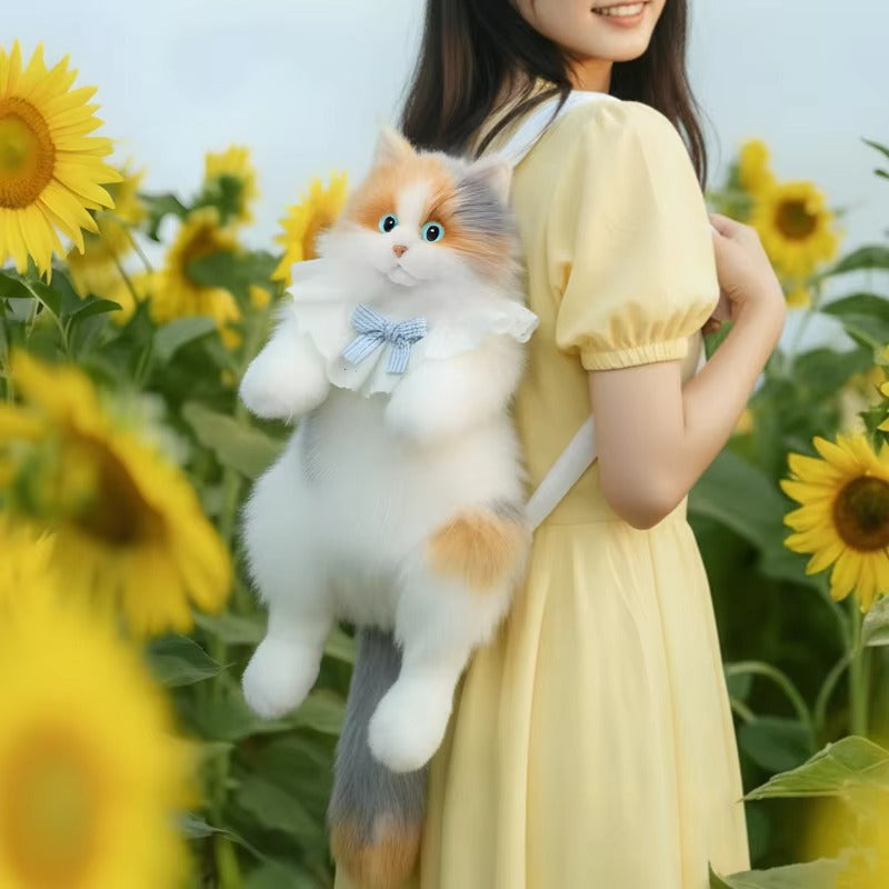 Cat Backpack Soft Plush Simulation
