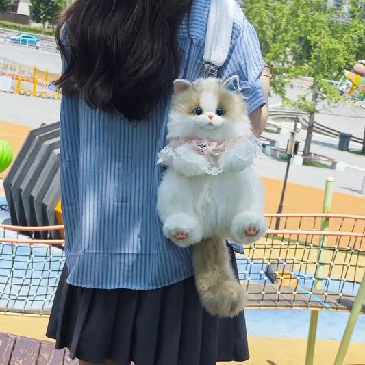 Cat Backpack Soft Plush Simulation