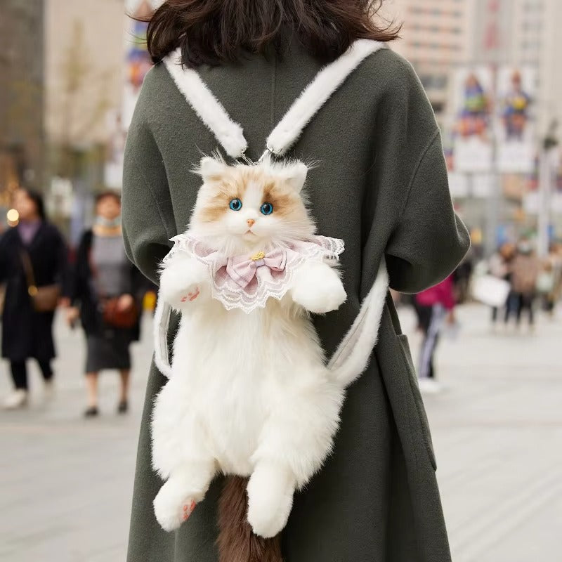 Cat Backpack Soft Plush Simulation