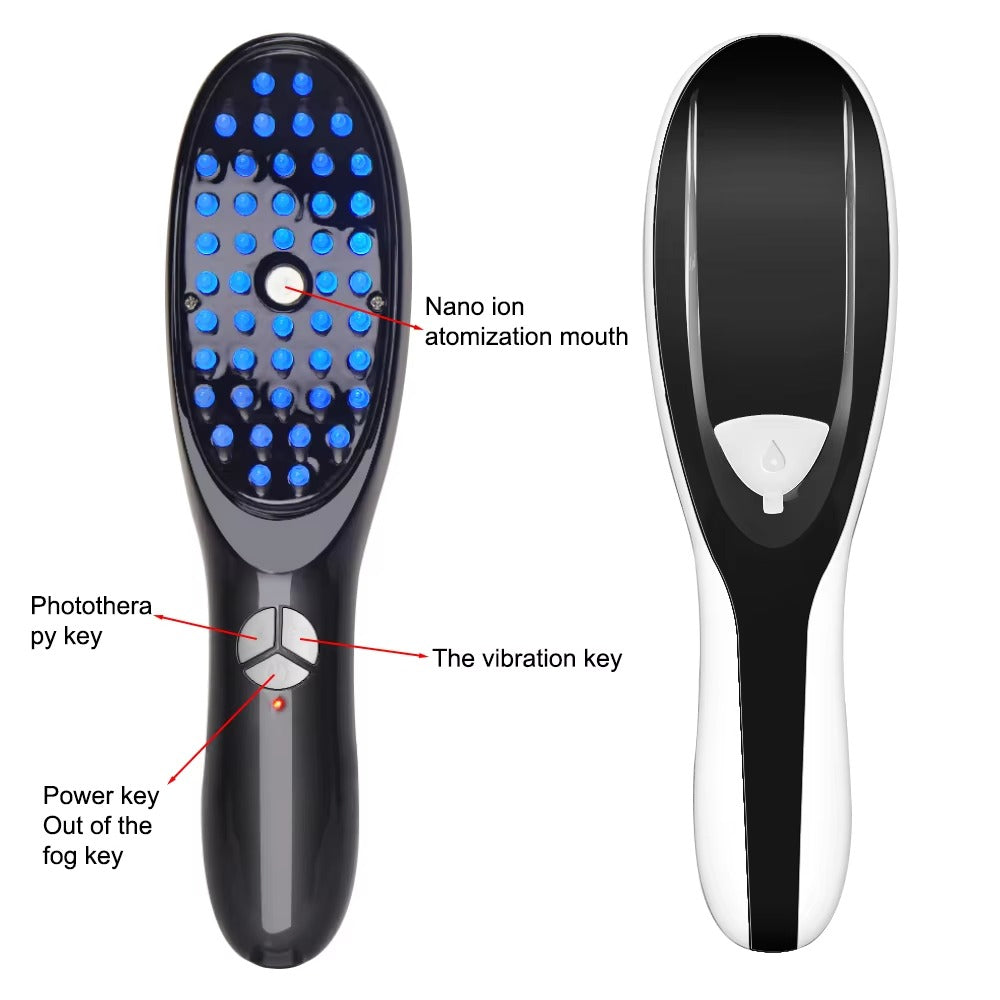 Light Hair Brush Multi Functional Electric Massage Steam Hair Comb