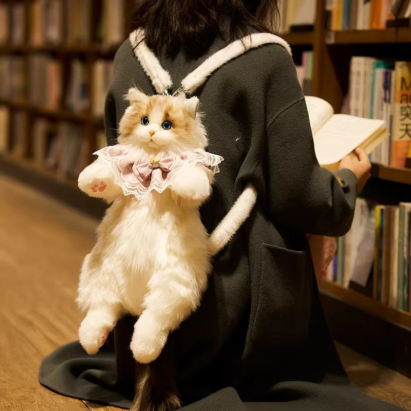 Cat Backpack Soft Plush Simulation